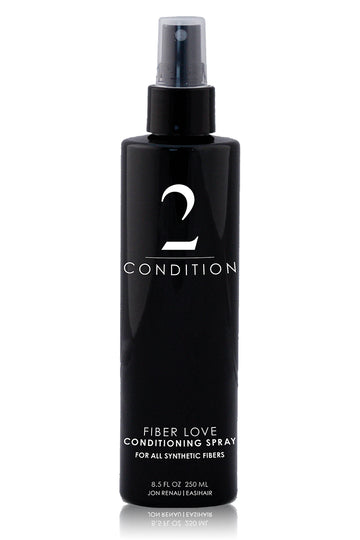 Black spray bottle of Fibre Love Conditioning Spray to use on Synthetic Hair from Fascinations
